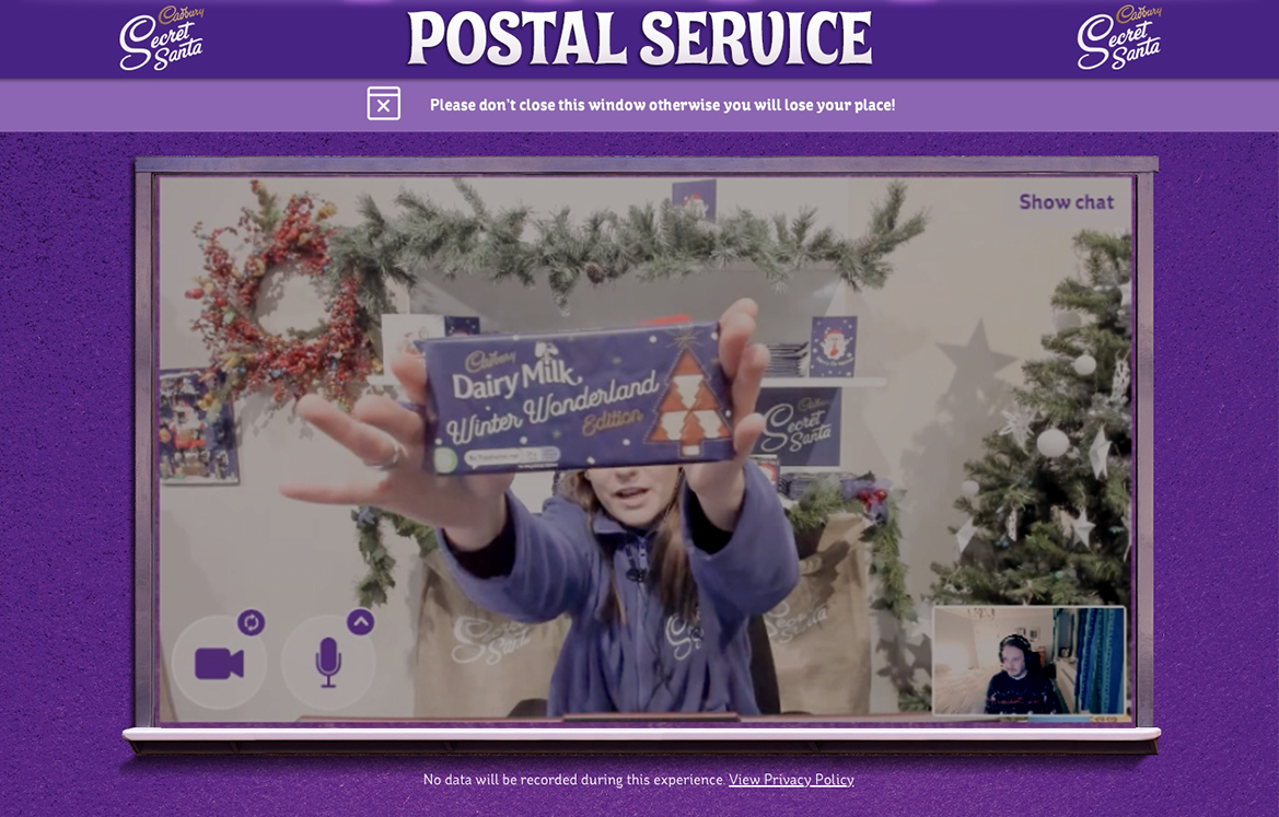 Image for carousel depicting the Cadbury Secret Santa postal service's process