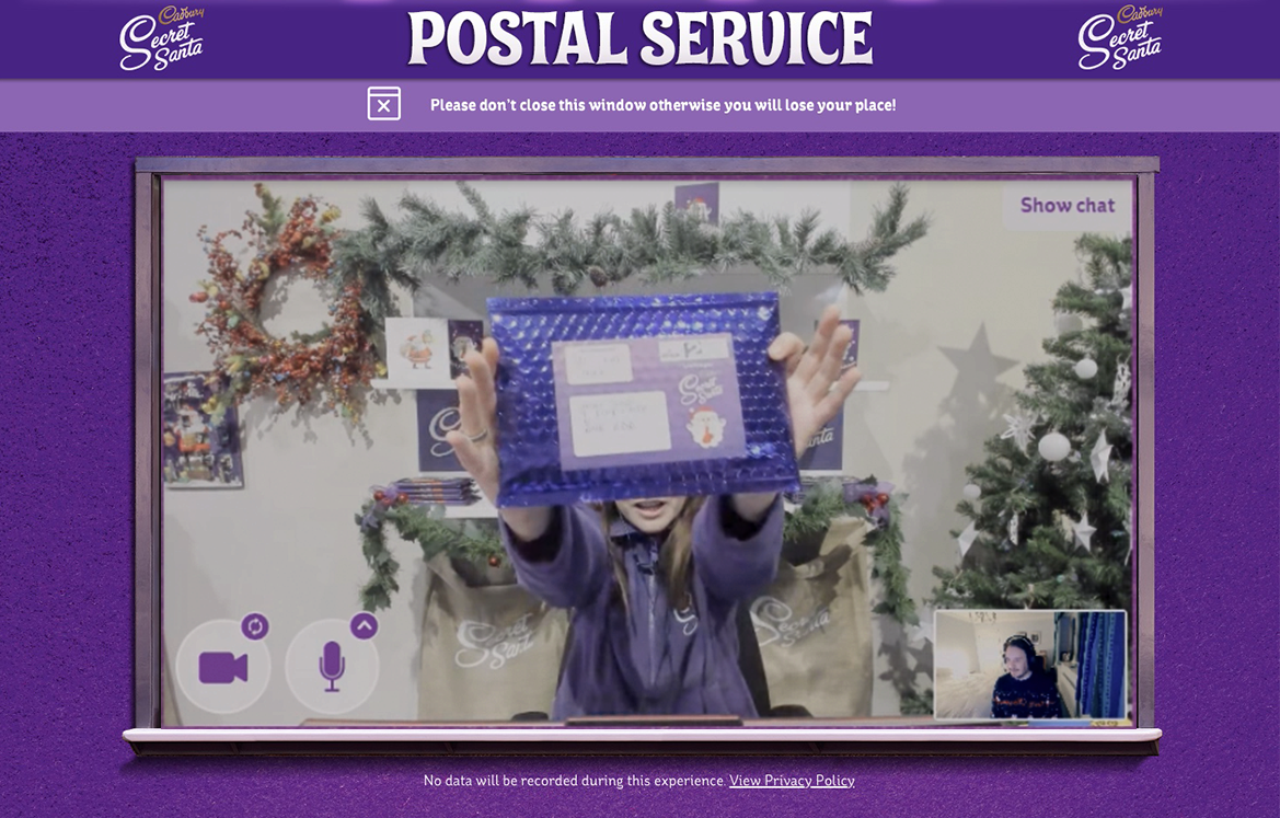 Image for carousel depicting the Cadbury Secret Santa postal service's process