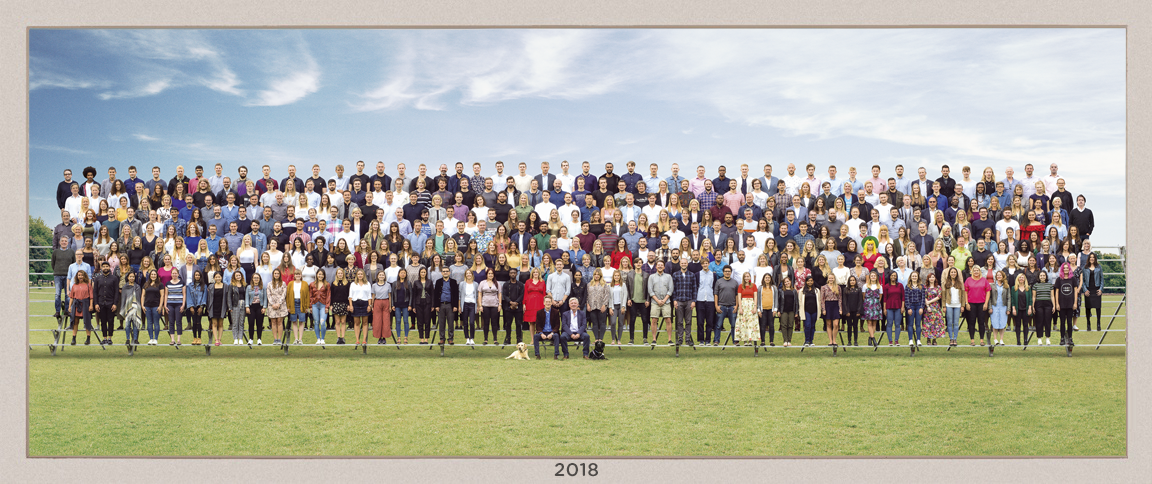 Company employees in 2018