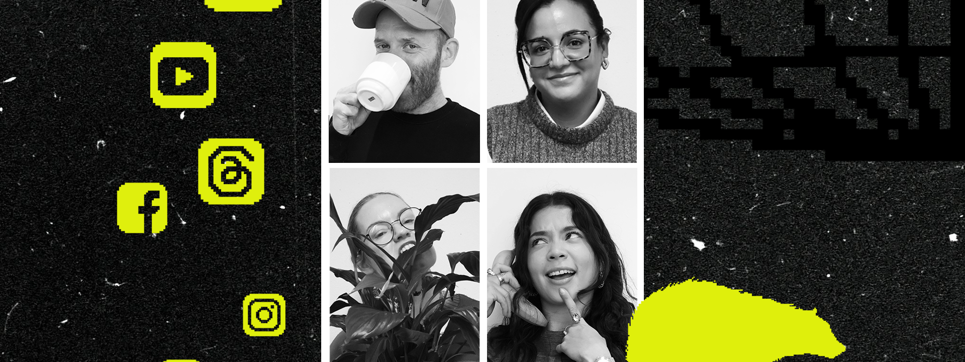 Clockwise from top right: David Feldman, Tiffany Mondesir, Veve Shamhong and Rachael Kendrick