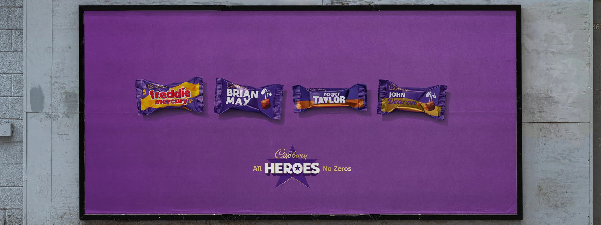‘All Heroes. No Zeros’: Cadbury billboard campaign
