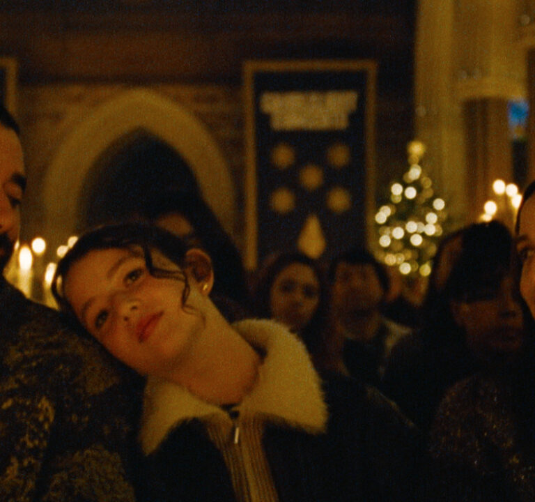 Family seating down in a theatre