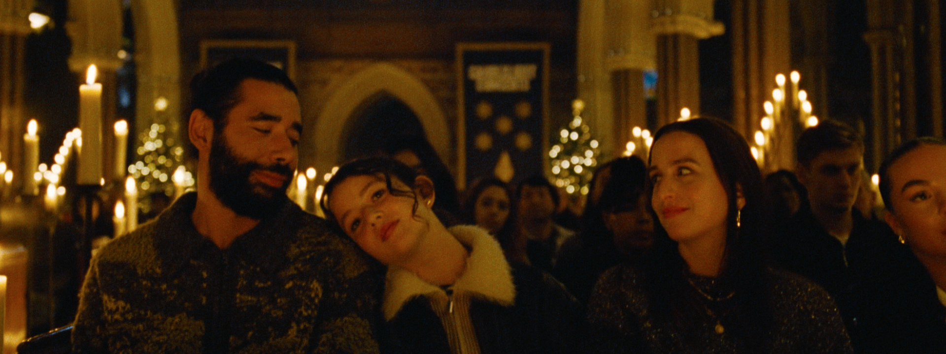 Family seating down in a theatre