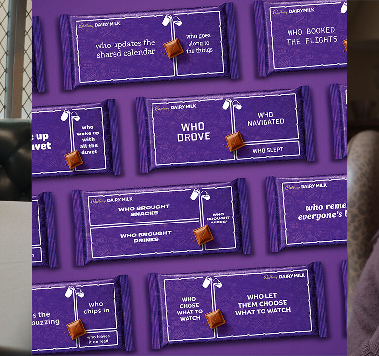 Hero image of VCCP campaigns - Bournville, Cadbury and Daisy vs Scammers