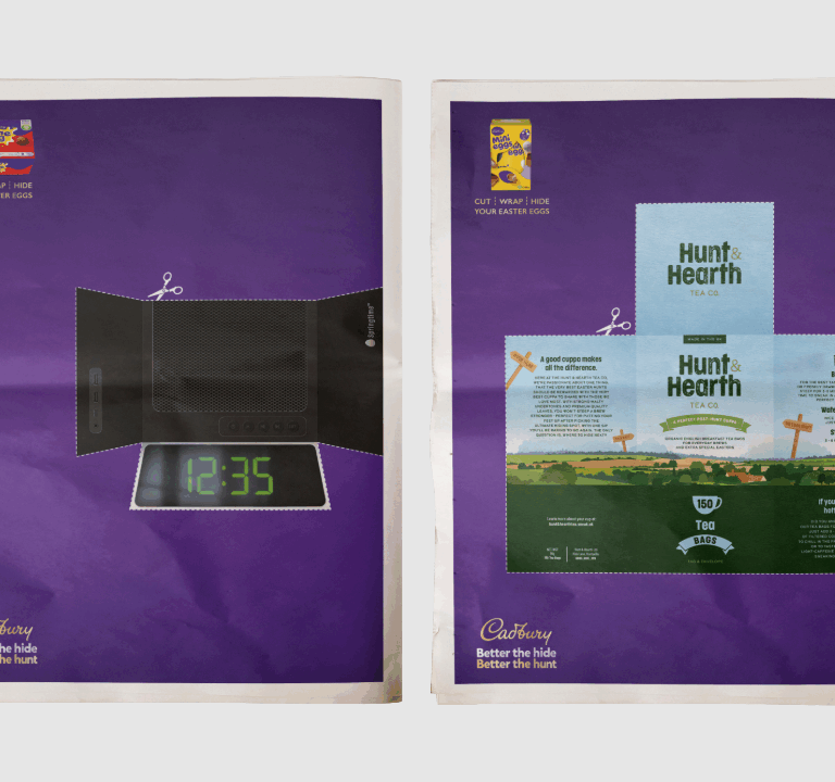A series of four newspaper pages each showing a different item that can be turned into a disguise for an easter product