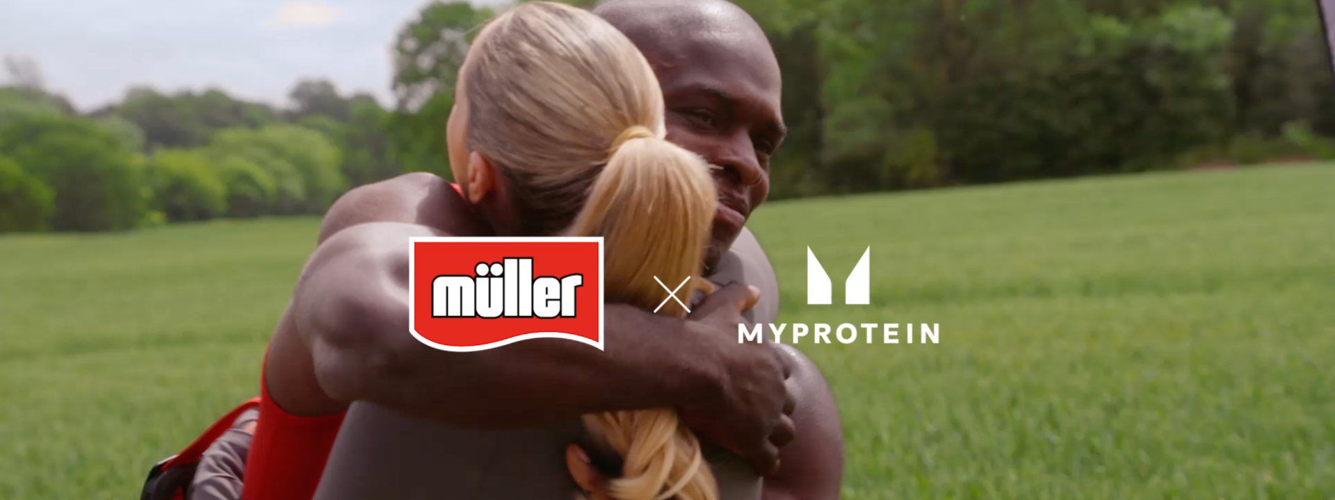 Influencers GK Barry and Paul Olima in a field for a campaign for Müller, VCCP Blue