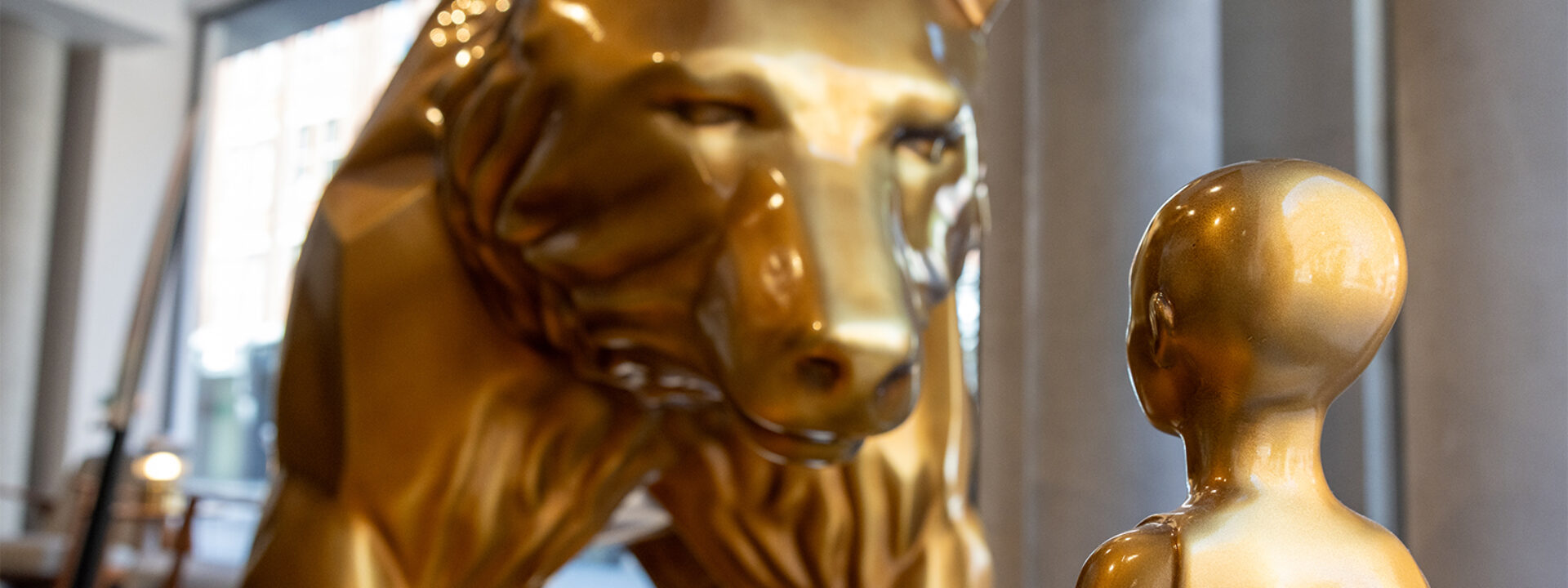 VCCP, Girl and Bear statue in bronze